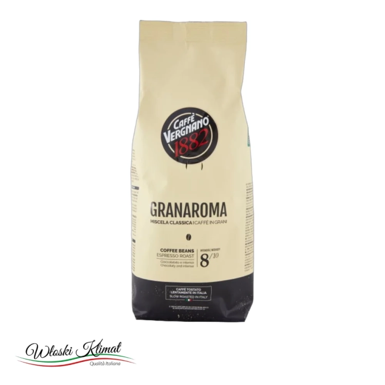 Kawa ziarnista Granaroma Caffe VERGNANO 500g - widok z przodu / opakowanie