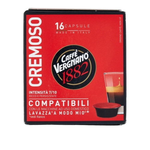 Kawa w kapsułkach kompatybilnych z Lavazza a Modo Mio Cremoso 16 szt. Vergnano - widok szczegółowy 2