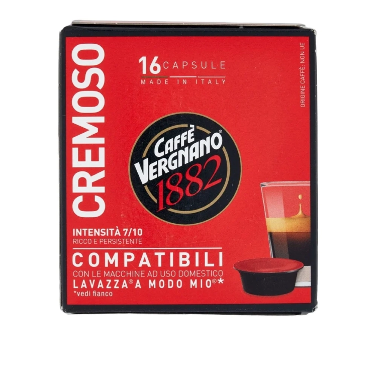 Kawa w kapsułkach kompatybilnych z Lavazza a Modo Mio Cremoso 16 szt. Vergnano - widok szczegółowy 2