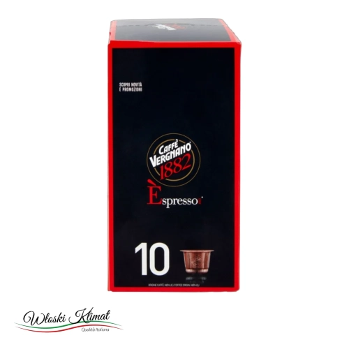 Kawa w kapsułkach kompatybilnych z Nespresso Espresso 10 szt. Vergnano - widok z przodu / opakowanie