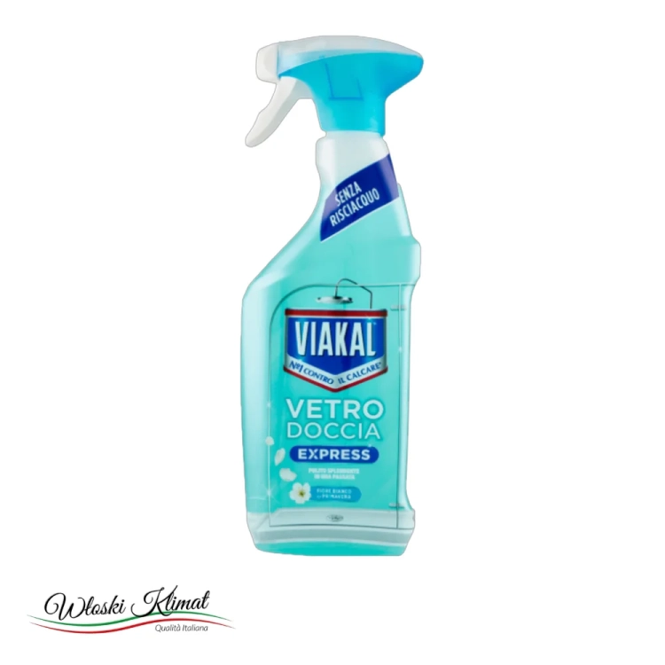 Odkamieniacz w spray-u Vetro Doccia Express VIAKAL 470ml - widok z przodu / opakowanie