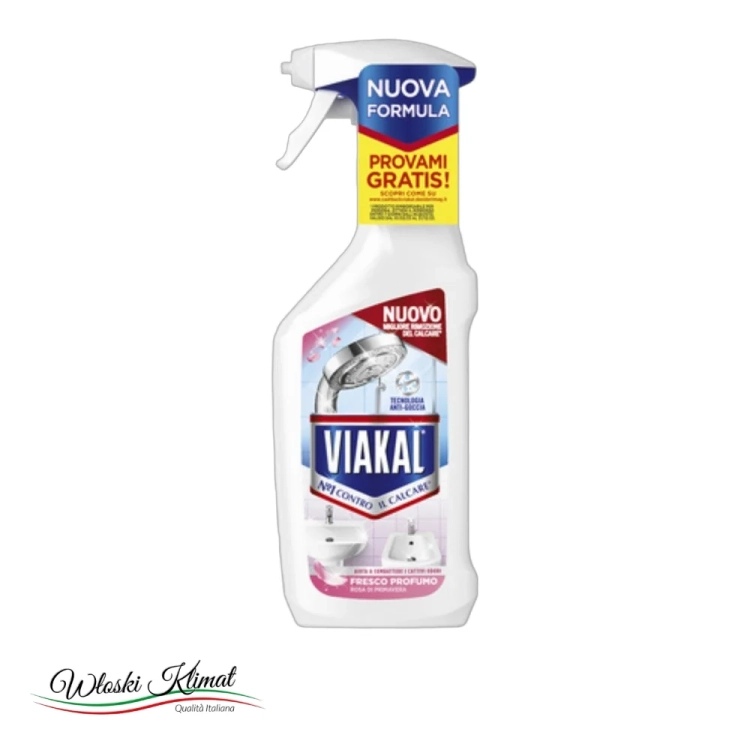 Odkamieniacz w sprayu z dodatkiem perfum  FRESCO PROFUMO VIAKAL 470ml - widok z przodu / opakowanie