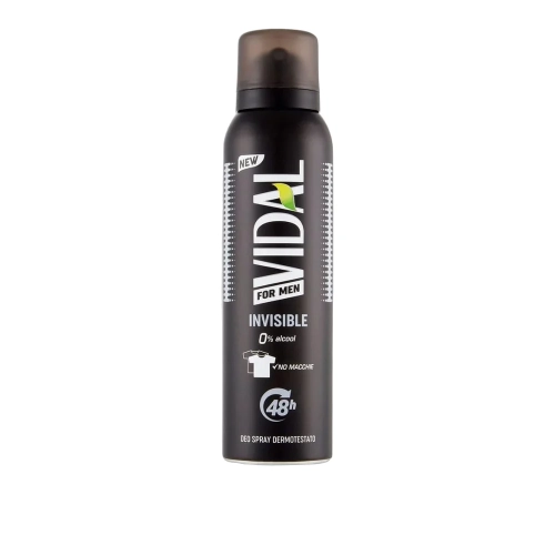 Dezodorant męski Spray Invisibile Men Vidal 150ml - widok szczegółowy 2