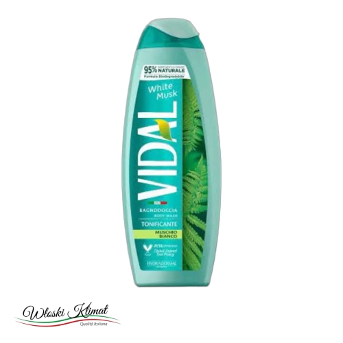 Żel pod prysznic Białe Piżmo White Musk VIDAL 500ml - widok z przodu / opakowanie
