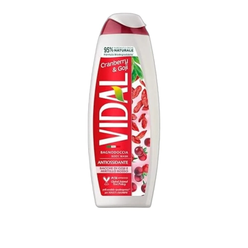 Żel pod prysznic Jagody Goji i Żurawina Bacche di Goji e Mirtillo Rosso VIDAL 500ml - widok szczegółowy 2