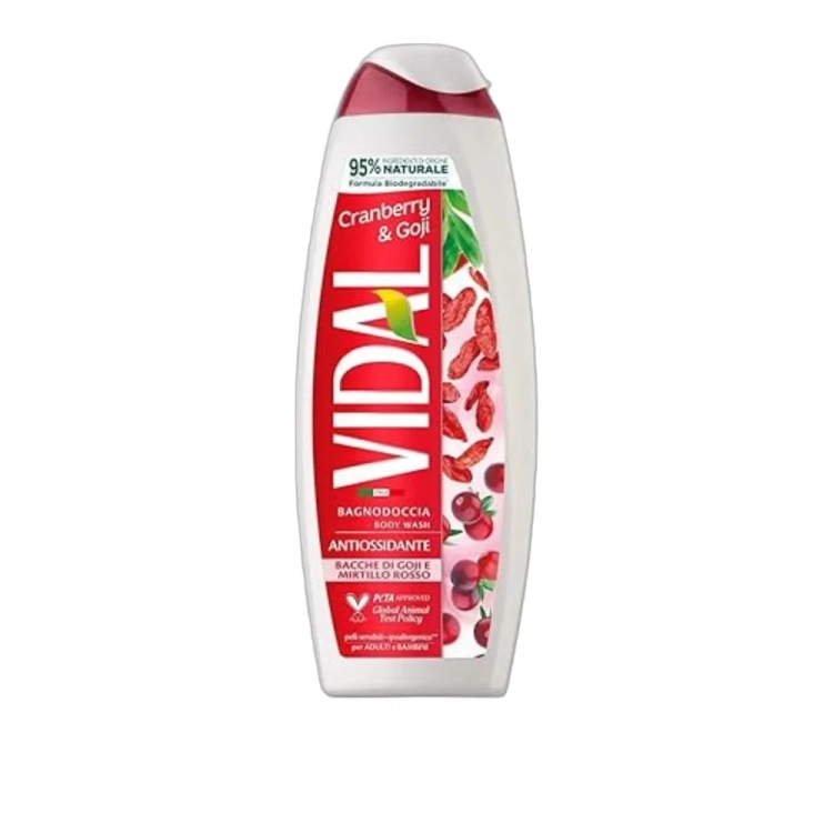 Żel pod prysznic Jagody Goji i Żurawina Bacche di Goji e Mirtillo Rosso VIDAL 500ml - widok szczegółowy 2