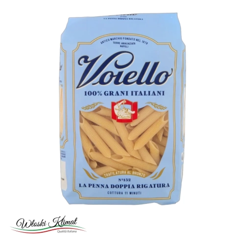 Makaron Penne Rigate N°152 rurki VOIELLO 500g - widok z przodu / opakowanie
