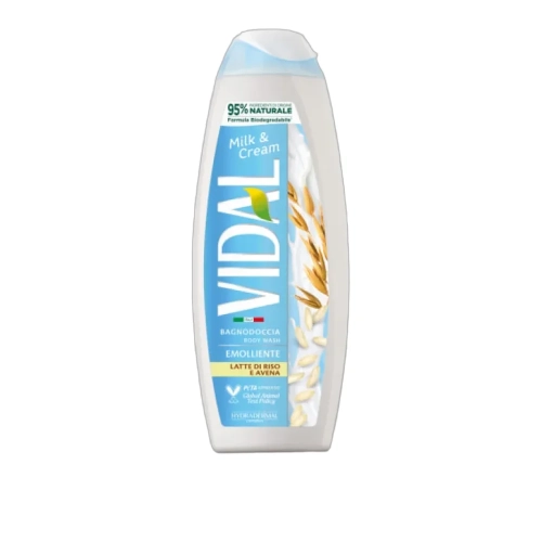 Żel pod prysznic z dodatkiem mleka ryżowo owsianego  Riso e Avena VIDAL 500ml - widok szczegółowy 2
