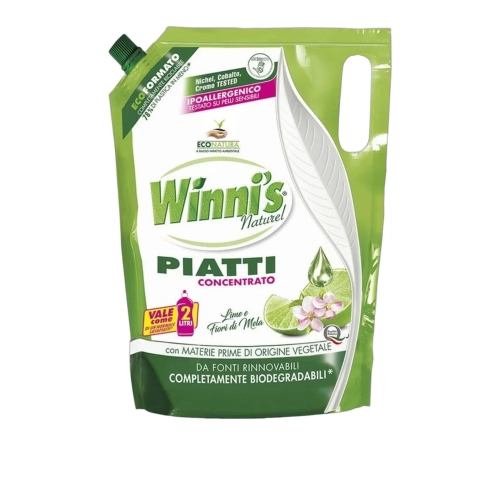 Płyn do mycia naczyń cytryna i kwiat jabłoni Lime e Fiori di Mela -zapas  Winni's 900ml - widok szczegółowy 2