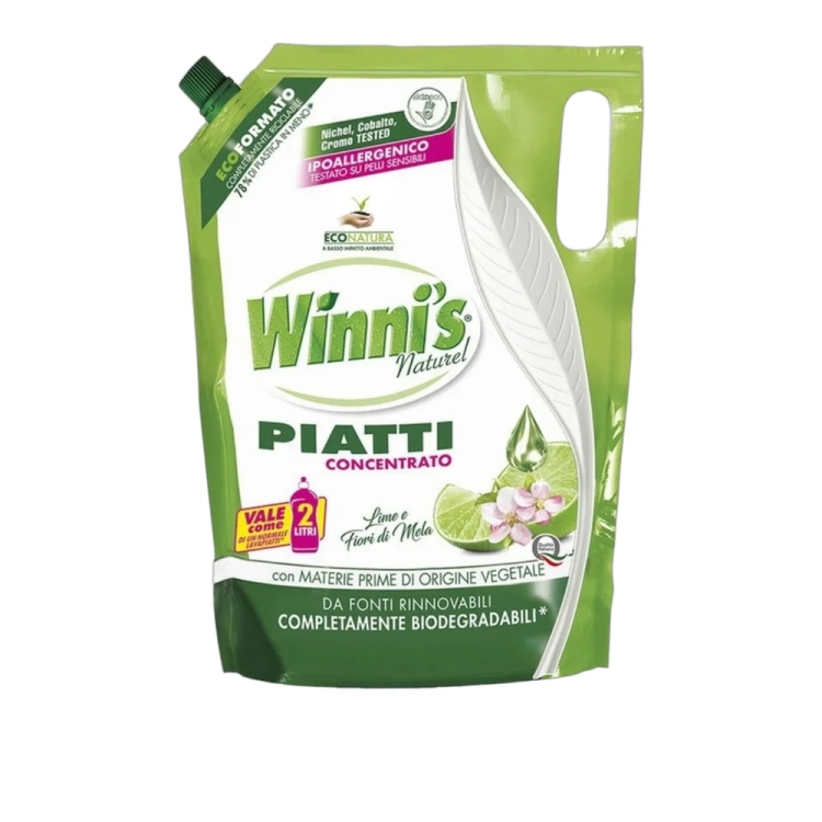 Płyn do mycia naczyń cytryna i kwiat jabłoni Lime e Fiori di Mela -zapas  Winni's 900ml - widok szczegółowy 2