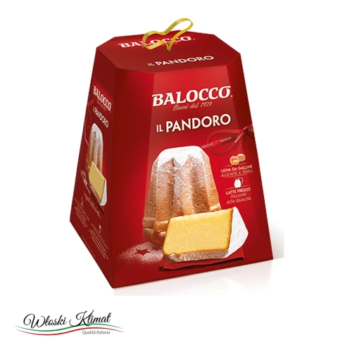 Włoska babka Pandoro Classico Balocco 750 g - widok z przodu / opakowanie
