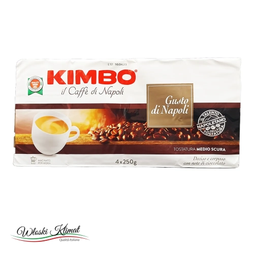 Kawa mielona KIMBO Gusto di Napoli 4 x 250g - widok z przodu / opakowanie