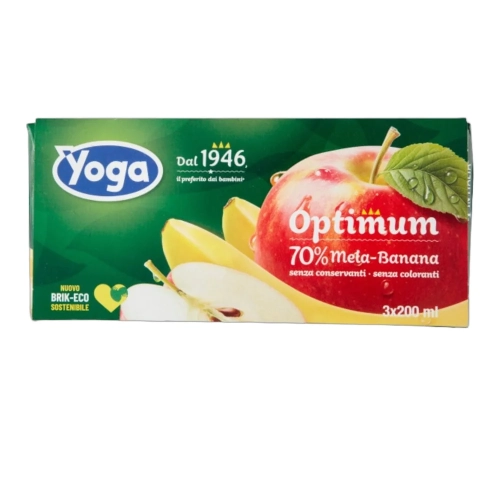 Sok jabłkowo bananowy Succo Mela Banana Optimum YOGA (3x200ml) 600ml - widok szczegółowy 2