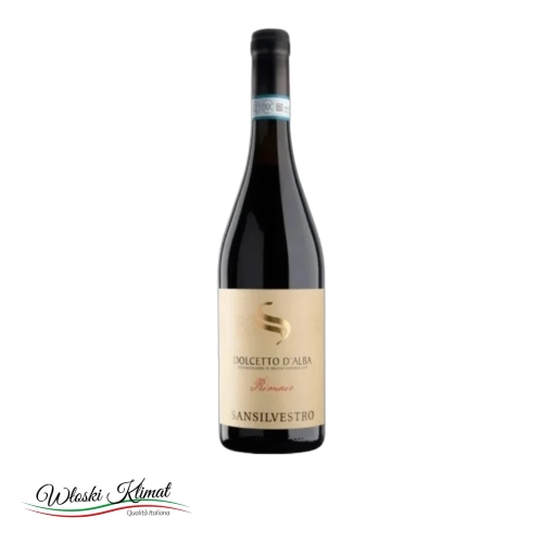 Wino wytrawne czerwone DOLCETTO D'ALBA DOC PRIMAIO SAN SILVESTRO 750ML - widok z przodu / opakowanie