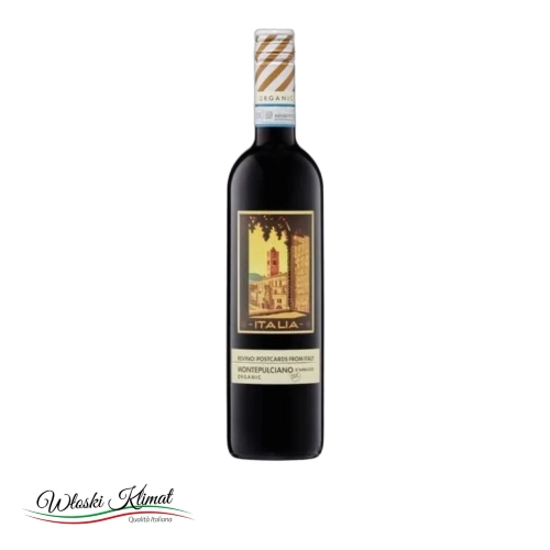 Wino wytrawne czerwone MONTEPULCIANO D'ABRUZZO DOC ORGANIC REVINO 750ML - widok z przodu / opakowanie