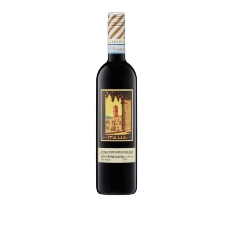 Wino wytrawne czerwone MONTEPULCIANO D'ABRUZZO DOC ORGANIC REVINO 750ML - widok szczegółowy 2