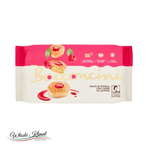 Ciastka z nadzieniem malinowym Bocconcini Vicenzi 90 g widok 1