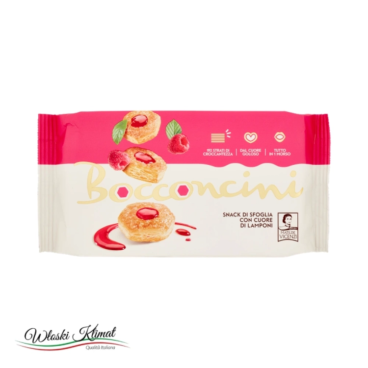 Ciastka z nadzieniem malinowym Bocconcini Vicenzi 90 g widok 1