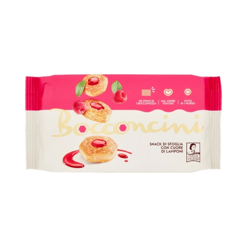 Ciastka z nadzieniem malinowym Bocconcini Vicenzi 90 g widok 2